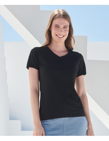 S-SK122-Womens Feel Good Stretch V-Neck T